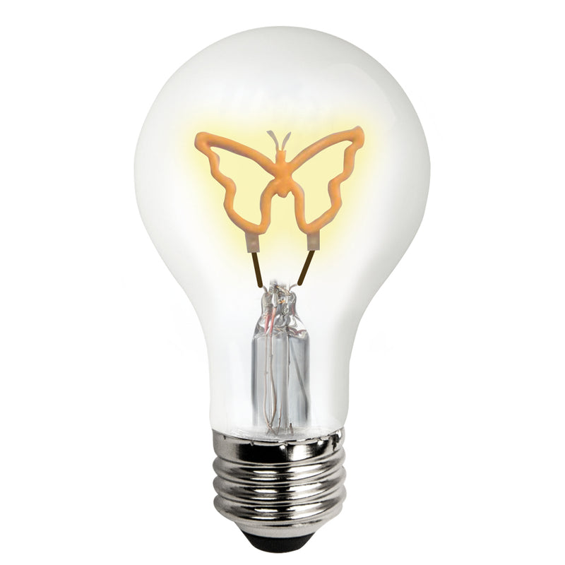 LED Shape Filament A19 Lamp Butterfly Base Down - 0.3W