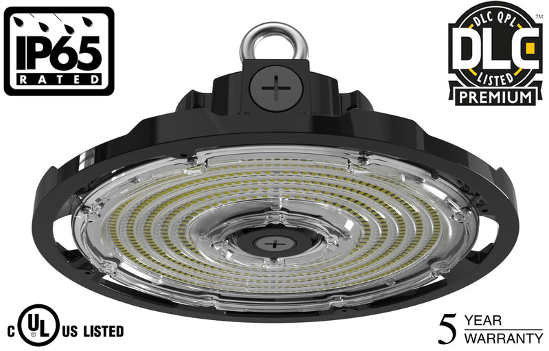 TCP EUFOUZDSW4CCT UFO LED High Bay Light – Dimmable, Selectable Wattage & CCT, IP65 Waterproof for Commercial and Industrial Use