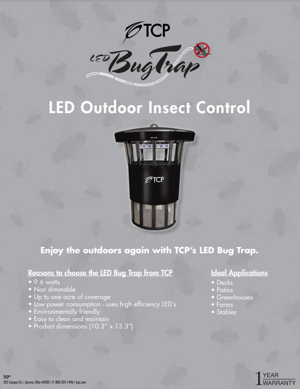 LED BugTrap - Outdoor Insect Trap with UV LED Technology