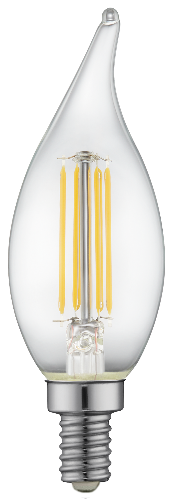 LED Filament High CRI Lamp E12 Clear Flame - 1.4", 3W, 27K