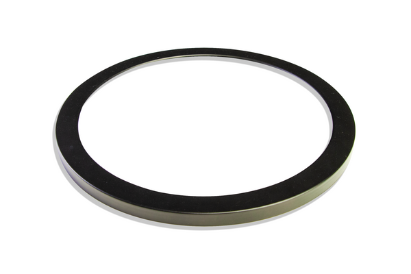 LED Slim Circle Flush Mount Matt Black Ring - 12", 24W