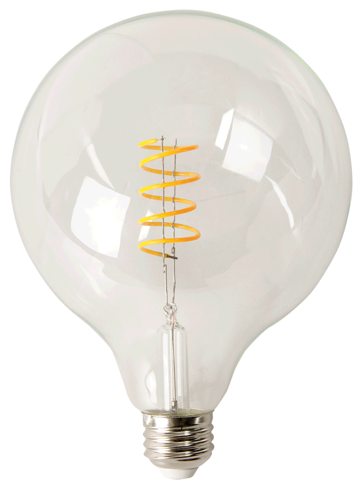 LED Antique Spiral Filament G40 Lamp - 6.8", 5W, 18K