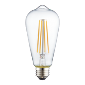 LED Classic Filament ST19 Lamp E26 Clear - 2.5", 8W, 27K