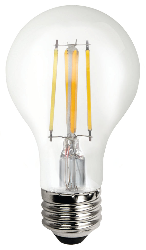 LED Classic Filament A19 Lamp E26 Clear - 2.4", 8W, 40K