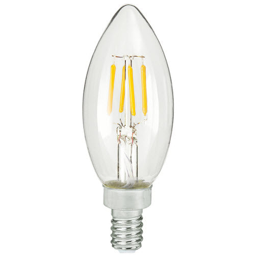 LED Classic Filament Lamp E12 Clear Blunt - 1.4", 3W, 40K