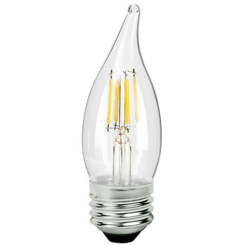 LED Filament High CRI Lamp E26 Clear Flame - 1.4", 5W, 50K