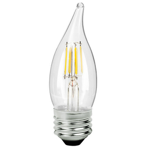 LED Filament High CRI Lamp E26 Clear Flame - 1.4", 3W, 40K