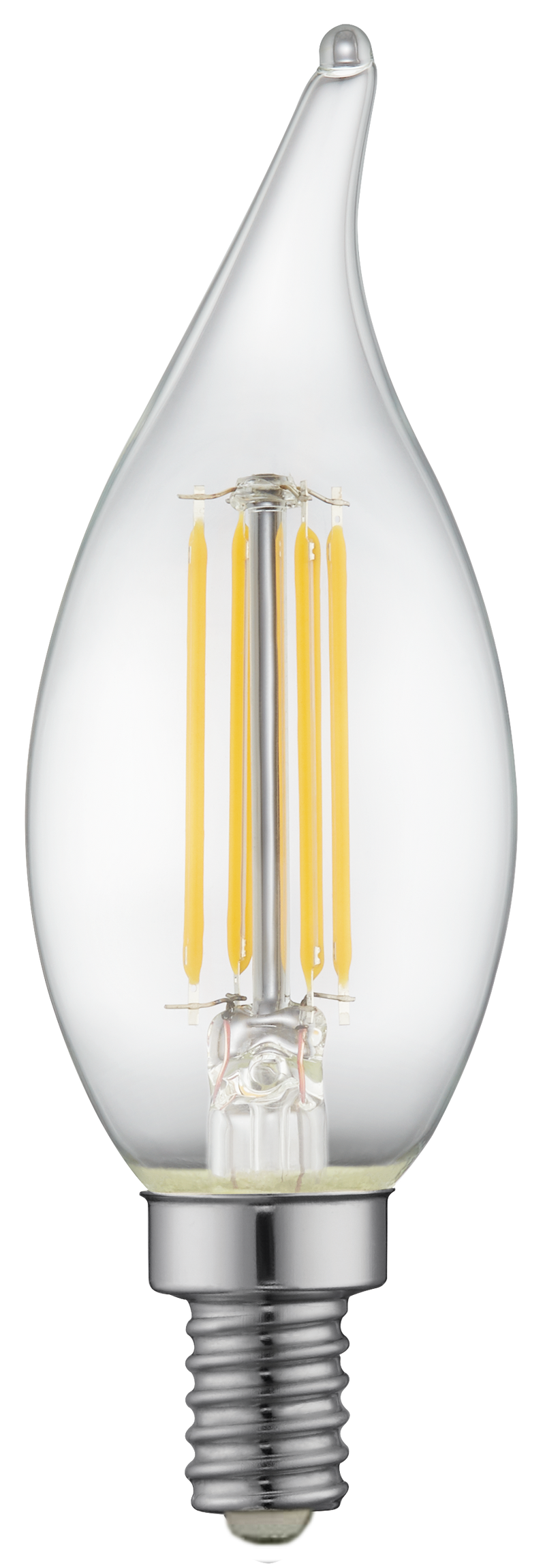 LED Filament High CRI Lamp E12 Clear Flame - 1.4", 5W, 30K