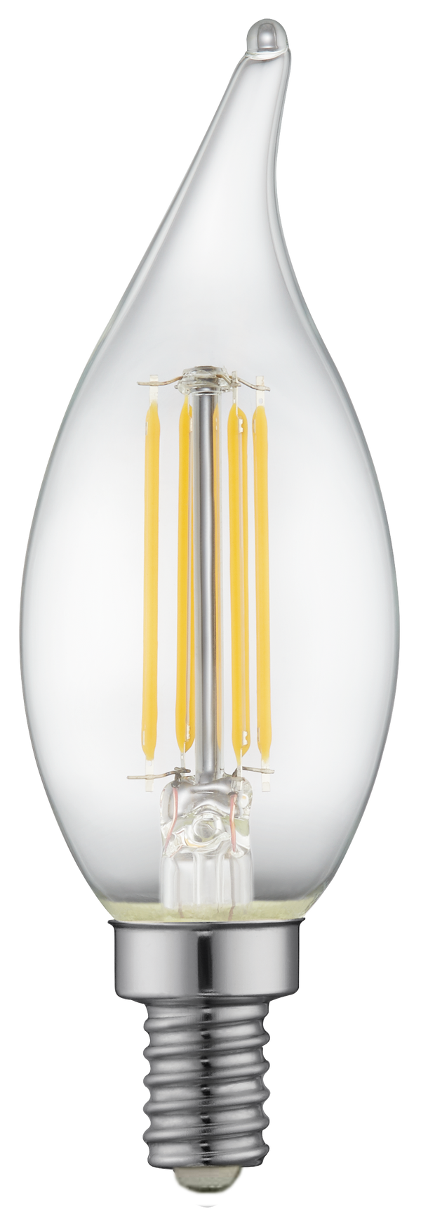 LED Filament High CRI Lamp E12 Clear Flame - 1.4", 3W, 40K