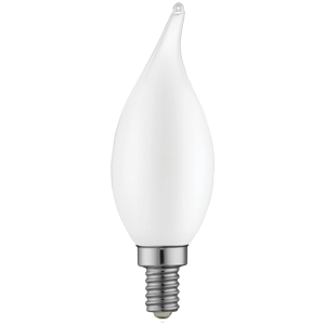 LED Filament High CRI Lamp E12 Frosted Flame - 1.4", 4W, 27K