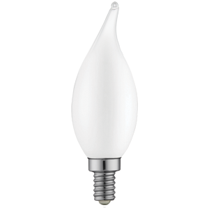 LED Filament High CRI Lamp E12 Frosted Flame - 1.4", 5W, 30K