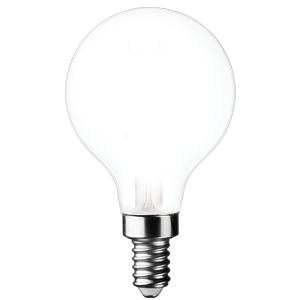 LED Filament High CRI G16 Globe Lamp E12 Frosted - 2", 4W, 50K