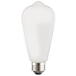 AmberGlow White Filament ST19 Lamp E26 Frost - 2.5", 5W, 24K