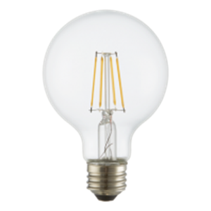 LED Filament High CRI G25 Globe Lamp E26 Clear - 3.2", 4W, 50K
