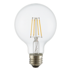 LED Classic Filament G25 Lamp E26 Clear - 3.2", 4W, 22K