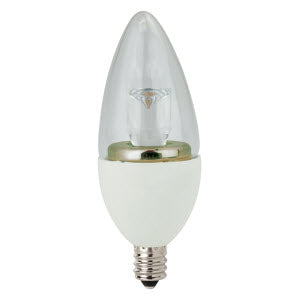 Elite LED Deco Lamps E12 Clear Blunt- 3.8", 5W, 50K