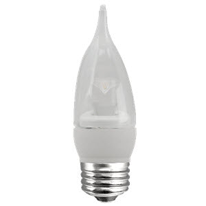 Elite LED Deco Lamps E26 Clear Flame - 3.8", 3.5W, 27K