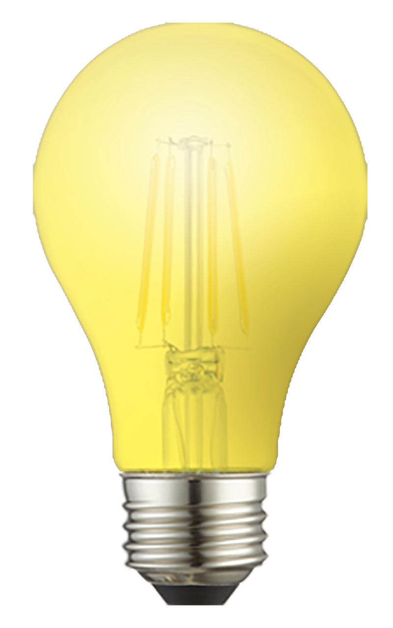 LED Classic Filament A19 Lamp E26 Yellow Clear - 2.4", 8W